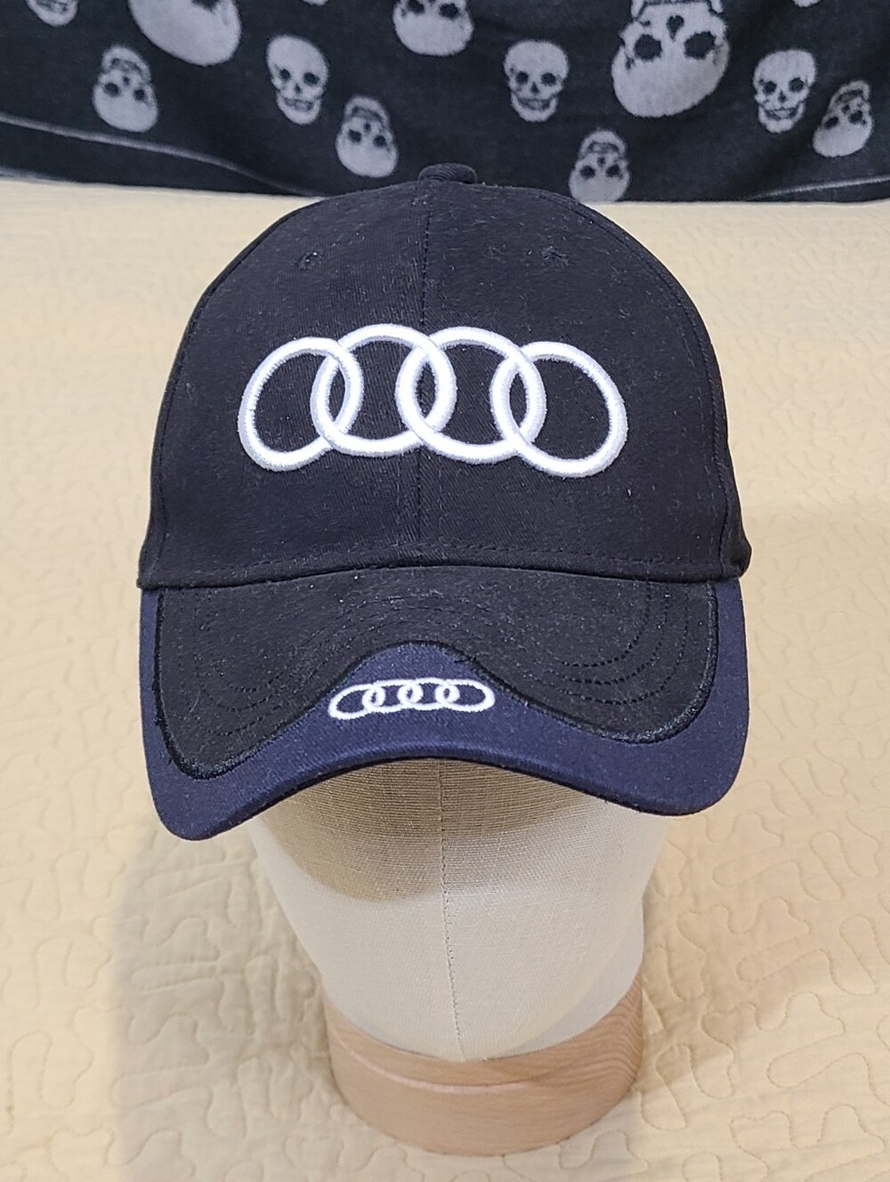 Audi Officially Licensed embroidered 4 ring logo strapback hat